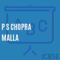 P S Chopra Malla Primary School Logo
