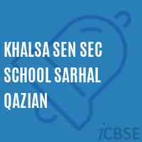 Khalsa Sen Sec School Sarhal Qazian Logo