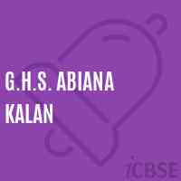G.H.S. Abiana Kalan Secondary School Logo