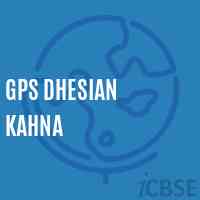 Gps Dhesian Kahna Primary School Logo