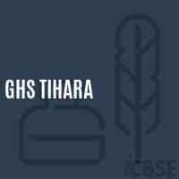 Ghs Tihara High School Logo