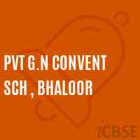 Pvt G.N Convent Sch , Bhaloor Senior Secondary School Logo
