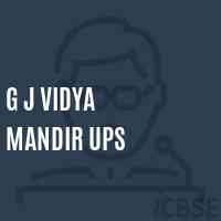 G J Vidya Mandir Ups Middle School Logo