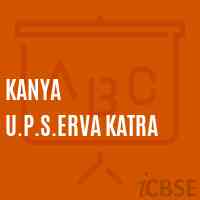 Kanya U.P.S.Erva Katra Middle School Logo