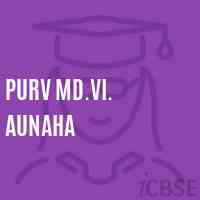 Purv Md.Vi. Aunaha Middle School Logo