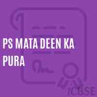 Ps Mata Deen Ka Pura Primary School Logo