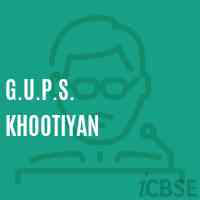 G.U.P.S. Khootiyan Middle School Logo