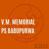 V.M. Memorial Ps Babupurwa Primary School Logo