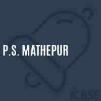 P.S. Mathepur Primary School Logo