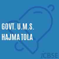 Govt. U.M.S. Hajma Tola Middle School Logo