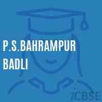 P.S.Bahrampur Badli Primary School Logo