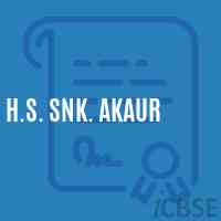 H.S. Snk. Akaur Secondary School Logo