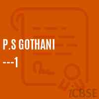 P.S Gothani ---1 Primary School Logo