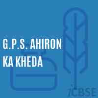 G.P.S. Ahiron Ka Kheda Primary School Logo