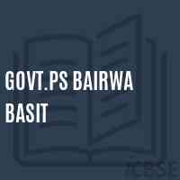 Govt.Ps Bairwa Basit Primary School Logo