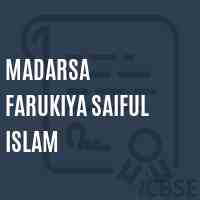 Madarsa Farukiya Saiful Islam Primary School Logo