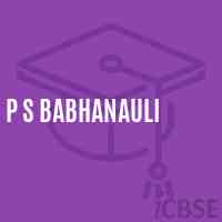P S Babhanauli Primary School Logo