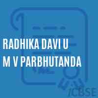 Radhika Davi U M V Parbhutanda Secondary School Logo
