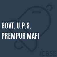 Govt. U.P.S. Prempur Mafi Middle School Logo