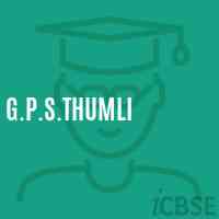 G.P.S.Thumli Primary School Logo