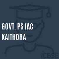 Govt. Ps Iac Kaithora Primary School Logo