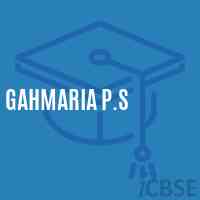 Gahmaria P.S Primary School Logo