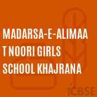 Madarsa-E-Alimaat Noori Girls School Khajrana Logo
