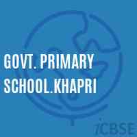 Govt. Primary School.Khapri Logo