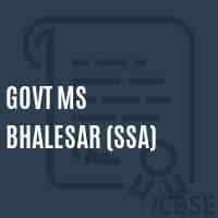 Govt Ms Bhalesar (Ssa) Middle School Logo