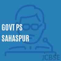 Govt Ps Sahaspur Primary School Logo