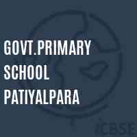 Govt.Primary School Patiyalpara Logo