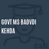 Govt Ms Badvdi Kehda Middle School Logo