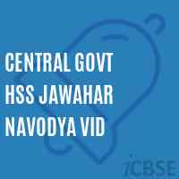 Central Govt Hss Jawahar Navodya Vid High School Logo