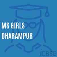 Ms Girls Dharampur Middle School Logo