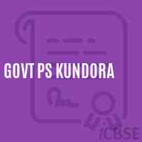 Govt Ps Kundora Primary School Logo