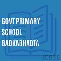 Govt Primary School Badkabhaota Logo