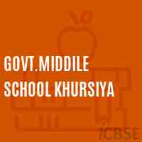Govt.Middile School Khursiya Logo
