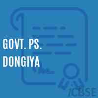 Govt. Ps. Dongiya Primary School Logo