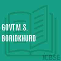 Govt M.S. Boridkhurd Middle School Logo