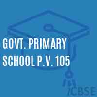 Govt. Primary School P.V. 105 Logo