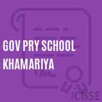 Gov Pry School Khamariya Logo