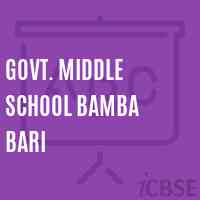 Govt. Middle School Bamba Bari Logo