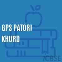 Gps Patori Khurd Primary School Logo