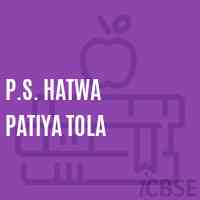 P.S. Hatwa Patiya Tola Primary School Logo