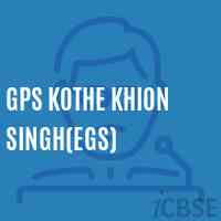 Gps Kothe Khion Singh(Egs) Primary School Logo