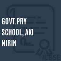Govt.Pry School, Aki Nirin Logo
