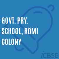 Govt. Pry. School, Romi Colony Logo