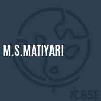 M.S.Matiyari Middle School Logo