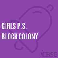 Girls P.S. Block Colony Primary School Logo