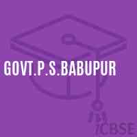 Govt.P.S.Babupur Primary School Logo